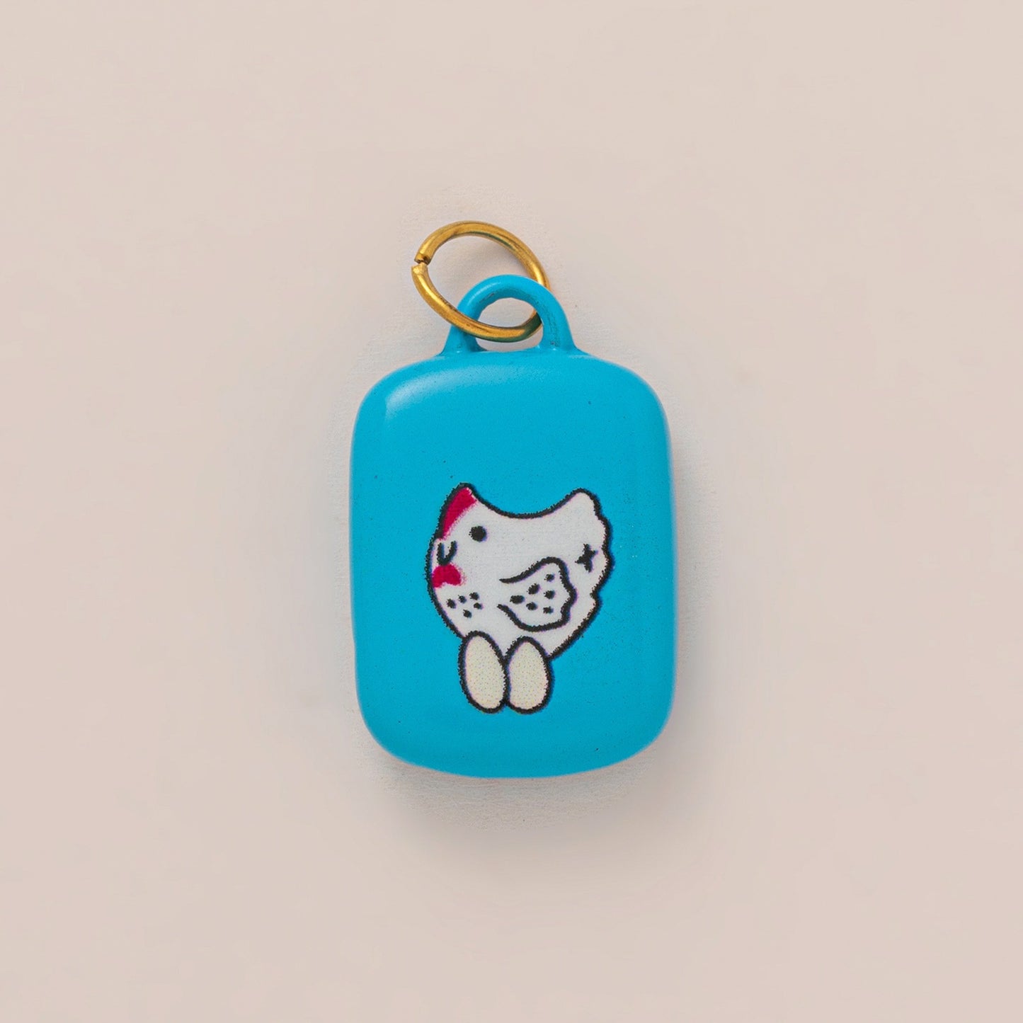 Vintage 18K Gold Plated Stainless Steel Irregular Canned Fish Charm Bar for Women