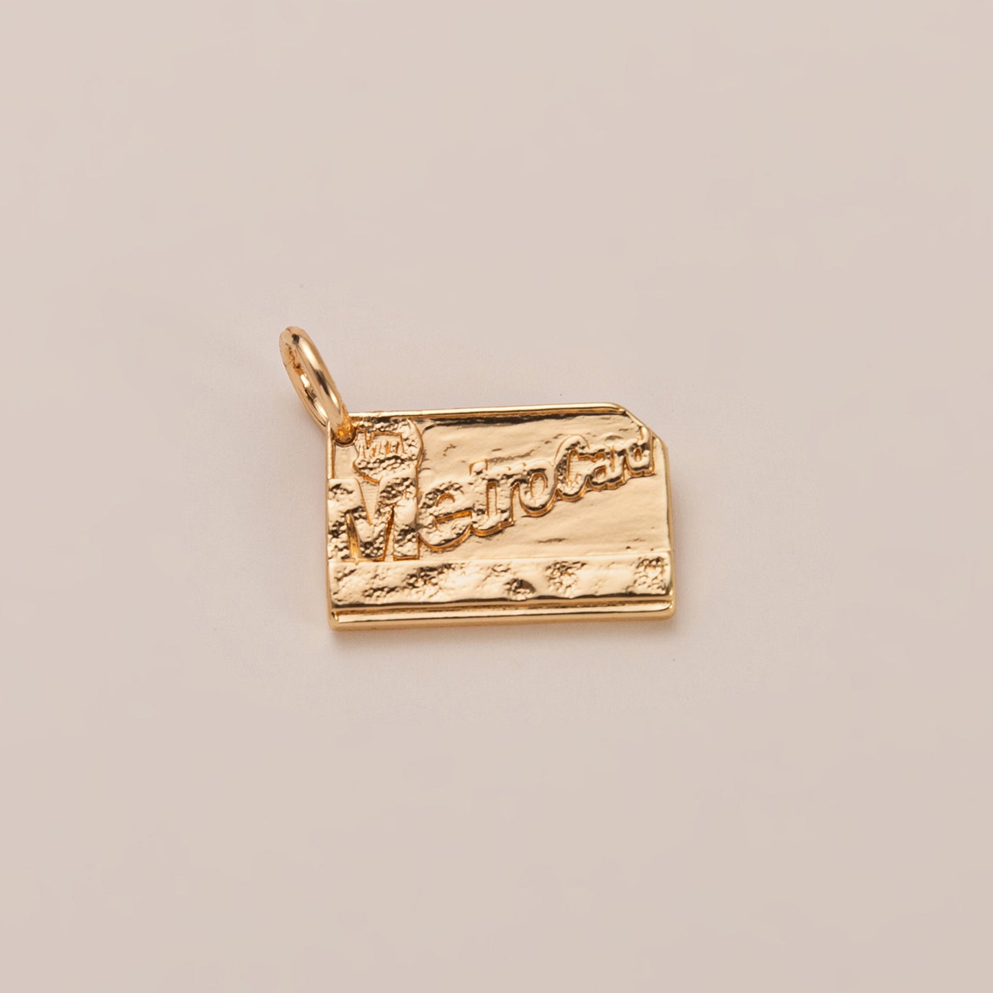 Vintage 14K Gold Plated Brass Fish Charm Bar