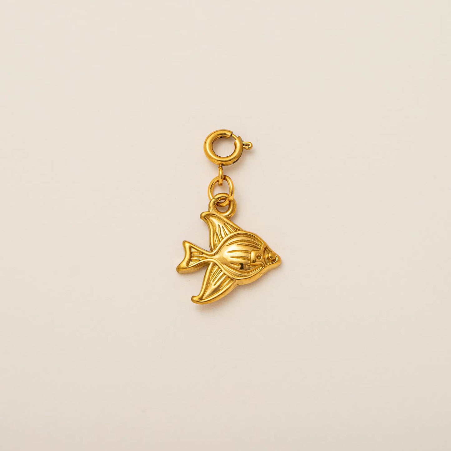 Vintage 18K Gold Plated Stainless Steel Pendant Charm Bar for Women