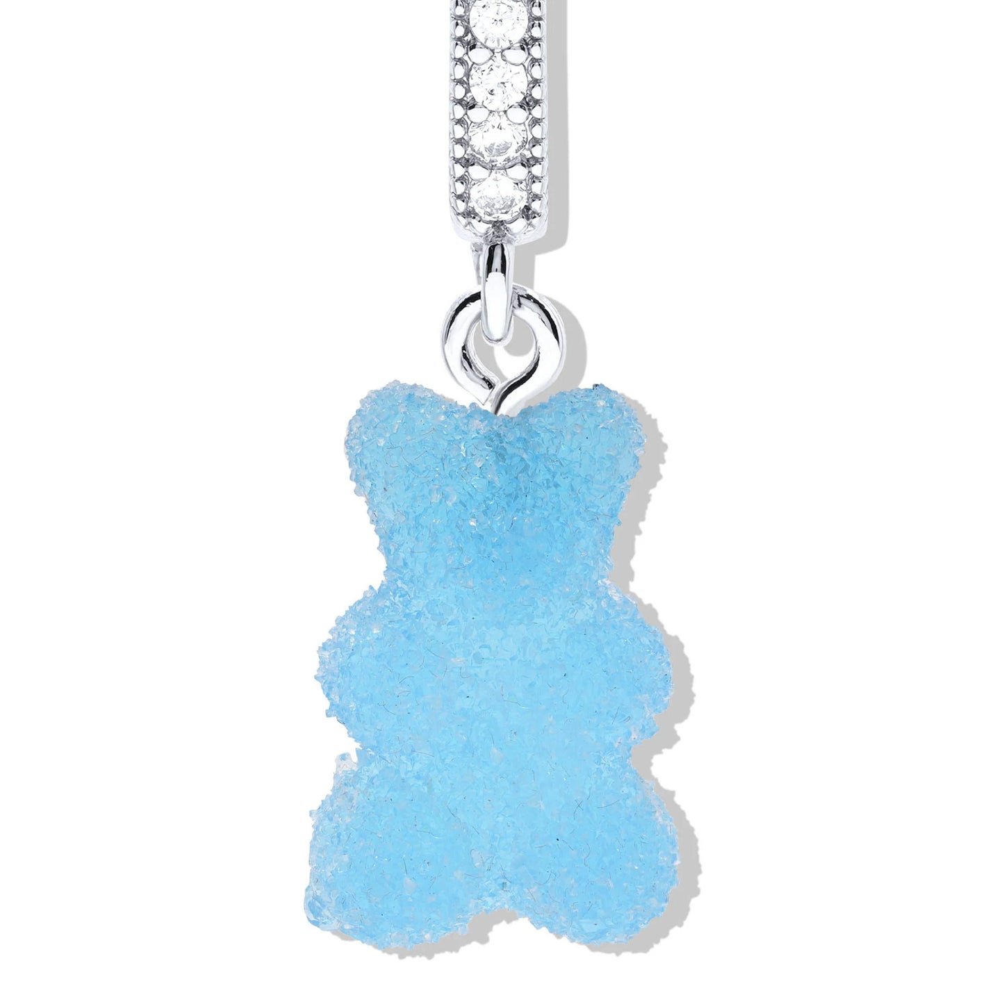 Colorful Resin Bear Charm Bar with Plated Finish for DIY Jewelry Making