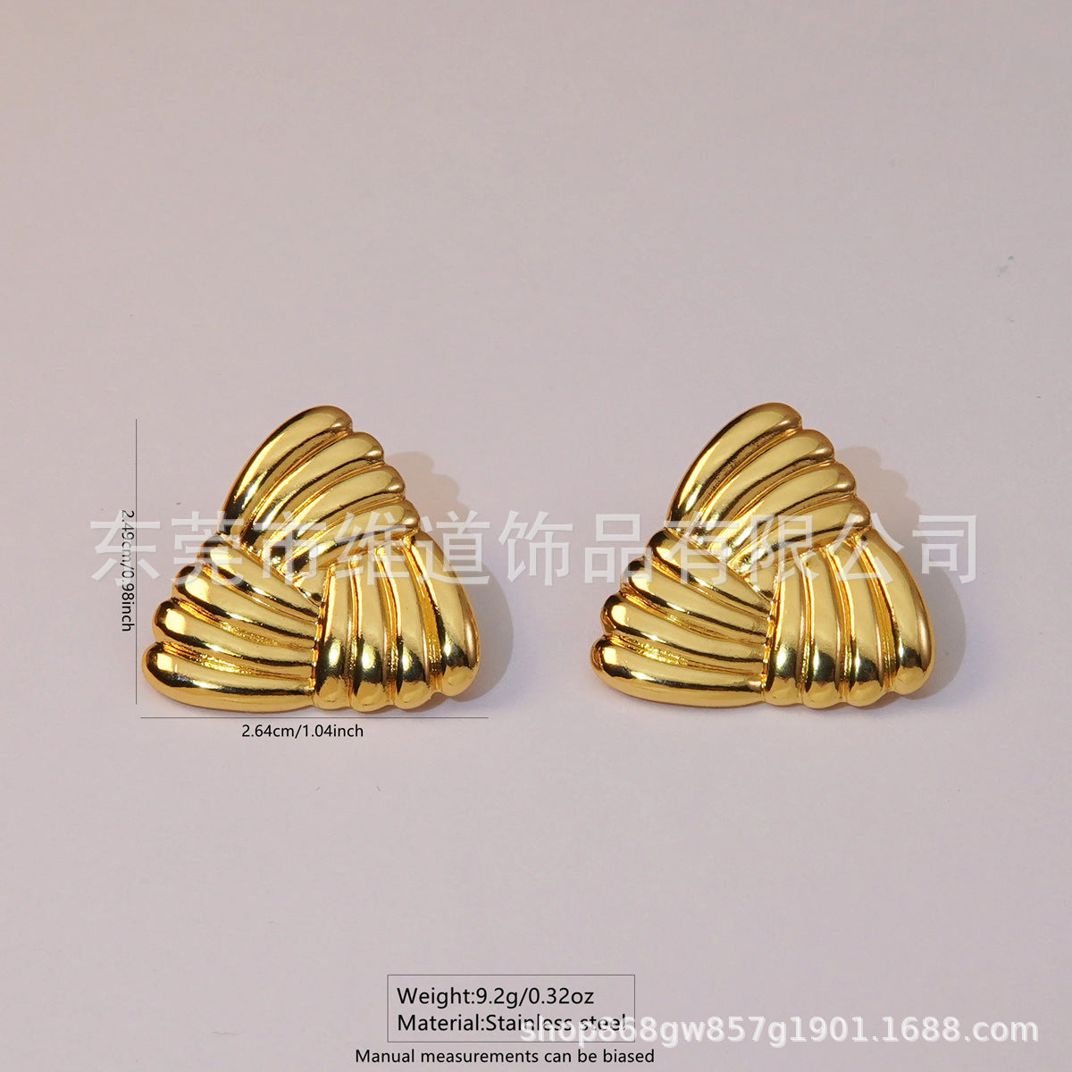 Beach Style Stainless Steel Geometric Starfish Shell Stud Earrings for Women