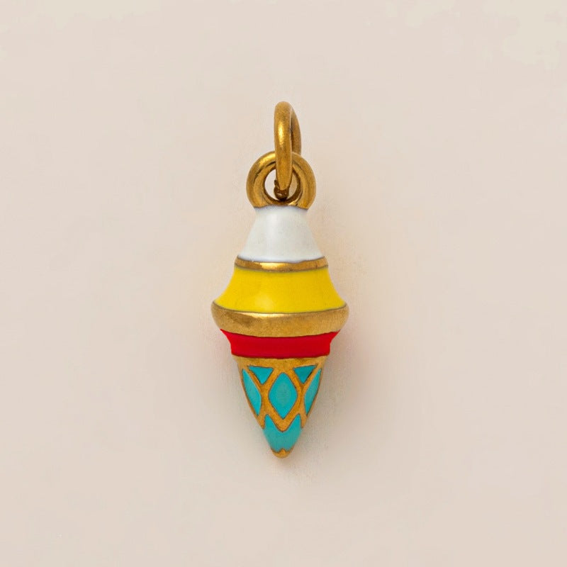 Sweet Acrylic Plated Food Pattern Bag Charm Keychain