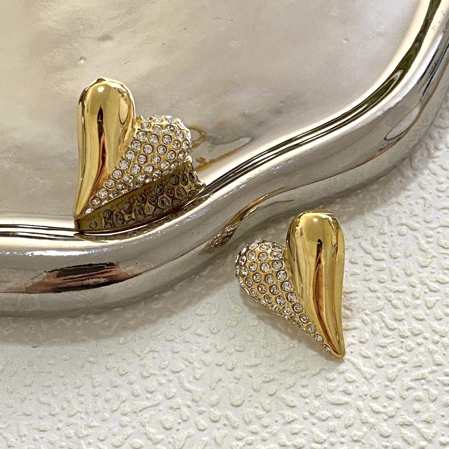 Luxury Elegant Shell Heart Stainless Steel Earrings