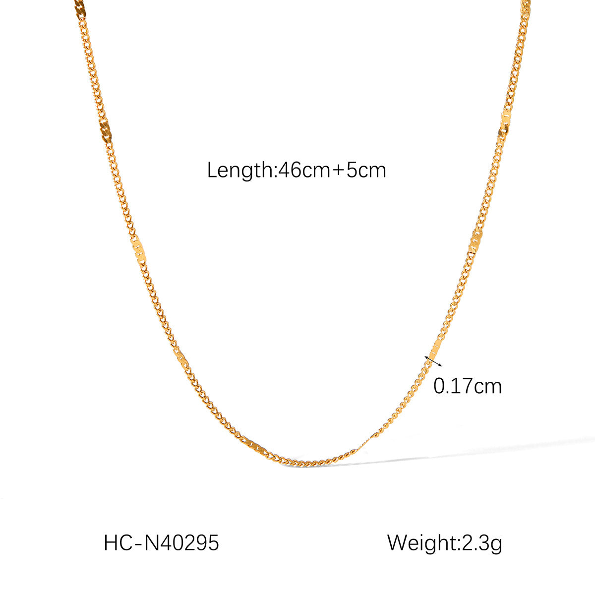Minimalist Geometric Stainless Steel Gold-Plated Necklace for Women Locket Chain Hypoallergenic Fade-Resistant