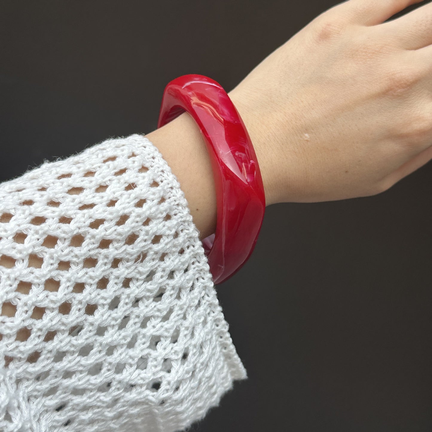 Geometric Gradient Resin Plated Bracelet