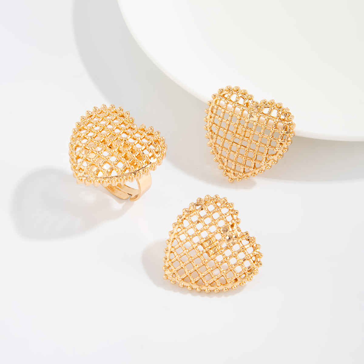 Sweet Heart Zinc Alloy Plated Earrings for Women