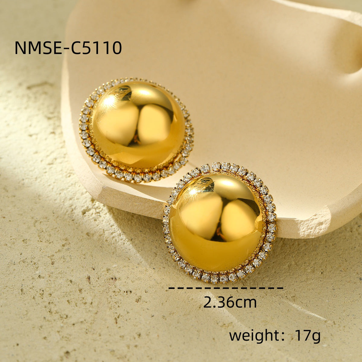 Fashionable Heart-Shaped and Star-Shaped Hollow Stainless Steel Earrings with Rhinestone Inlay for Women