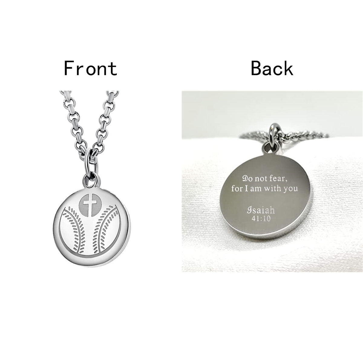Collana girocollo da donna con ciondolo rotondo geometrico minimalista in acciaio al titanio con finitura lucida e catena a O