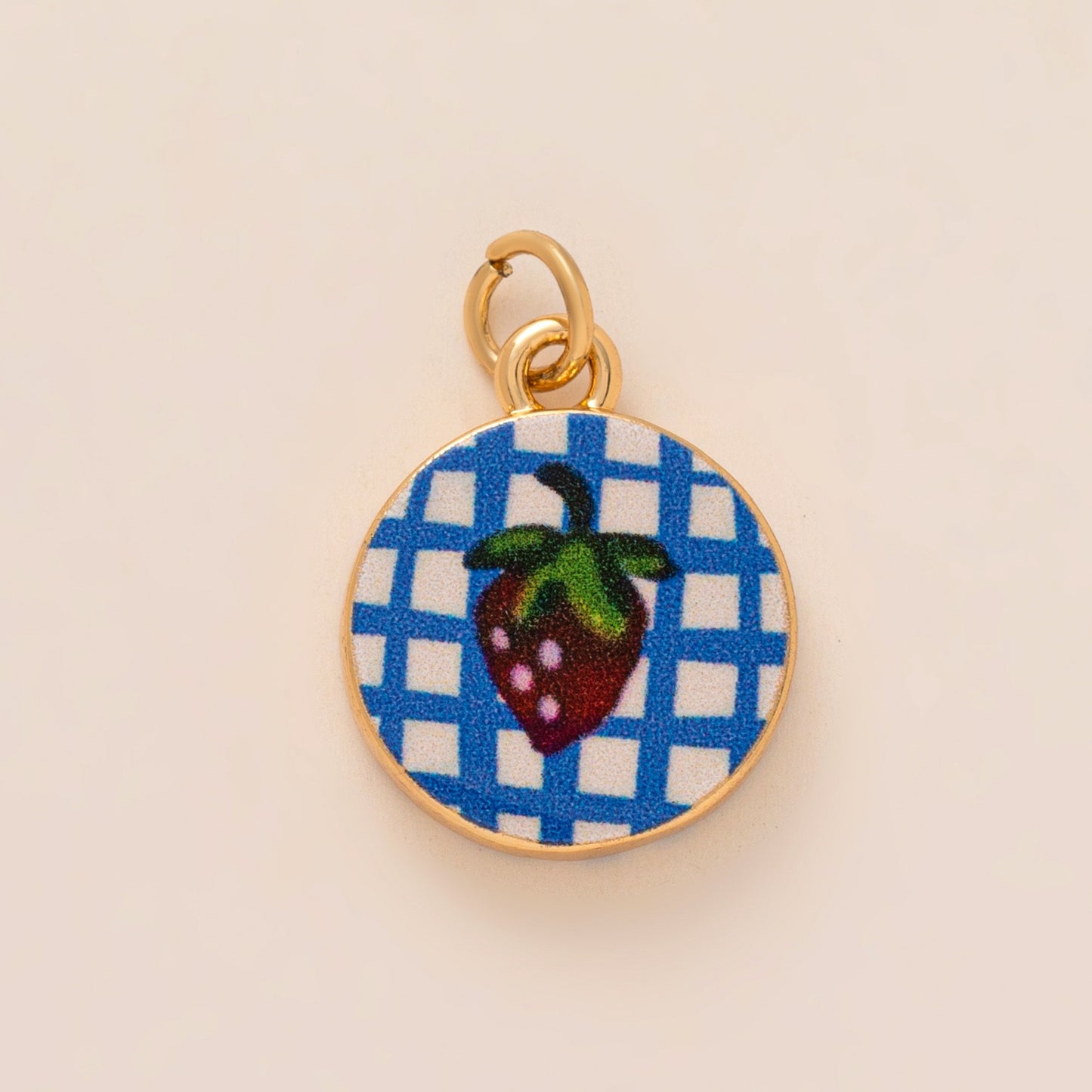Sweet Floral Brass Plated Persimmon and Note Shoe Charm with Yellow Tulle Bow