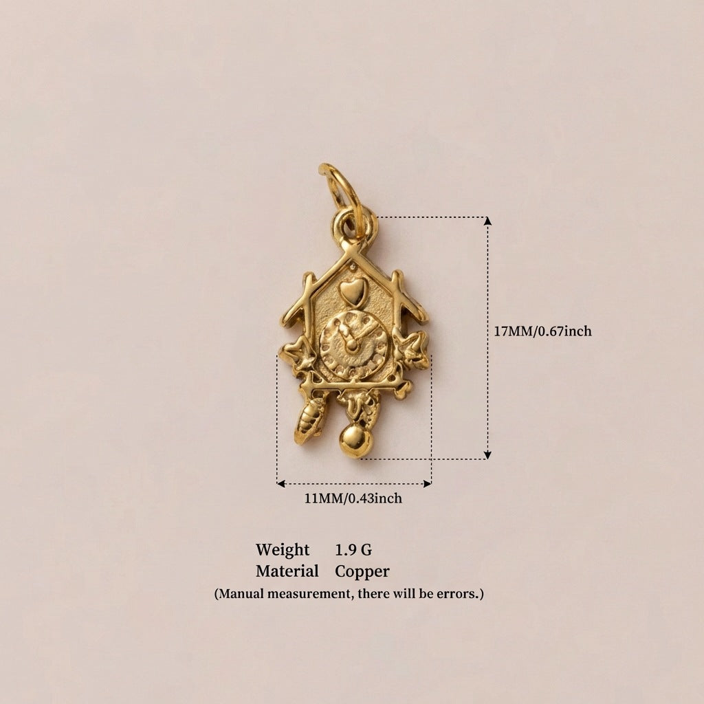 Vintage PVD 18K Gold Plated Stainless Steel Animal Charm Bar