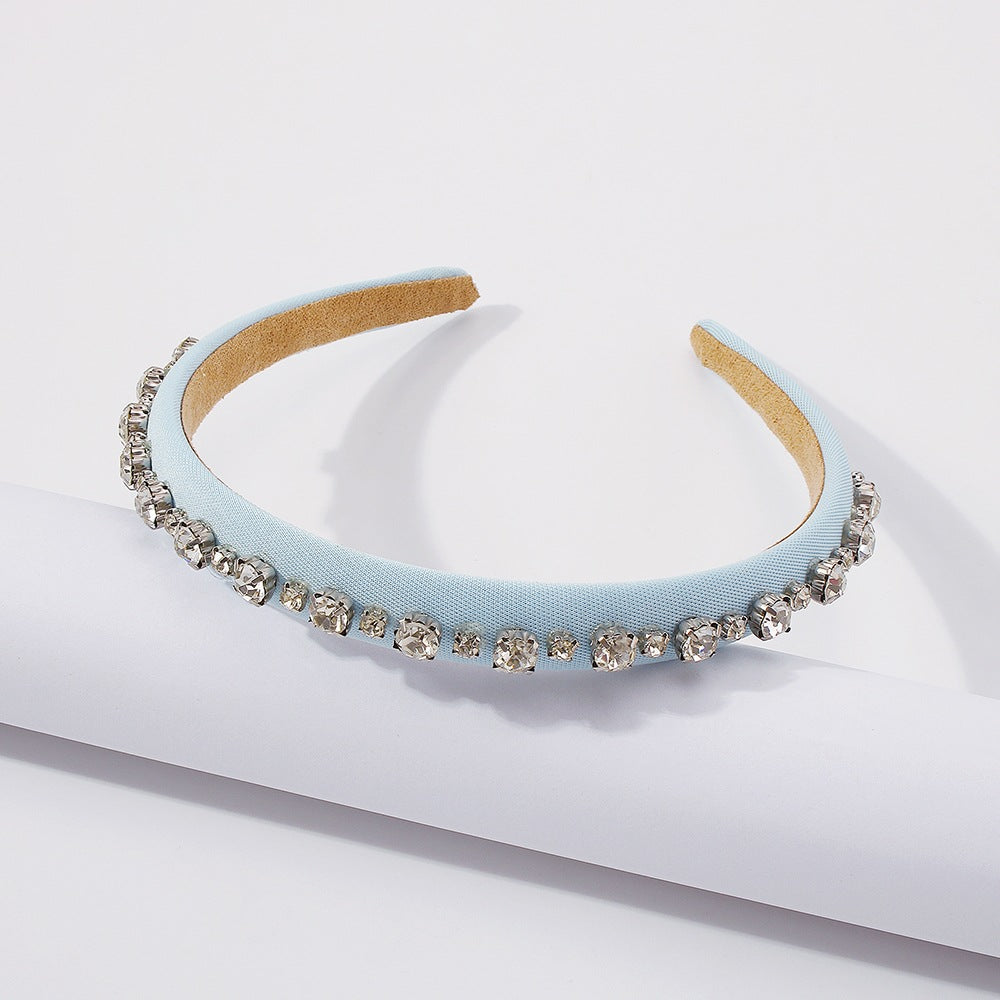 Elegant Minimalist Geometric Hairband for Women with Alloy Base and Rhinestone Accents
