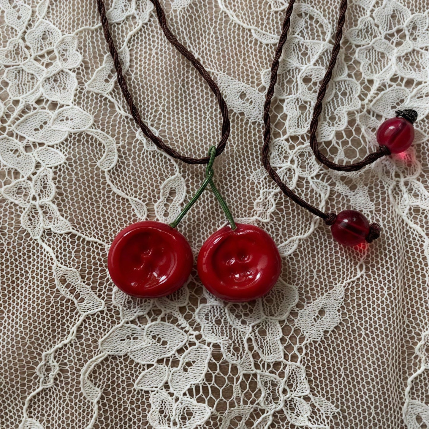 Geometric Drip Oil Plated Stainless Steel Pendant Food Fruit Series