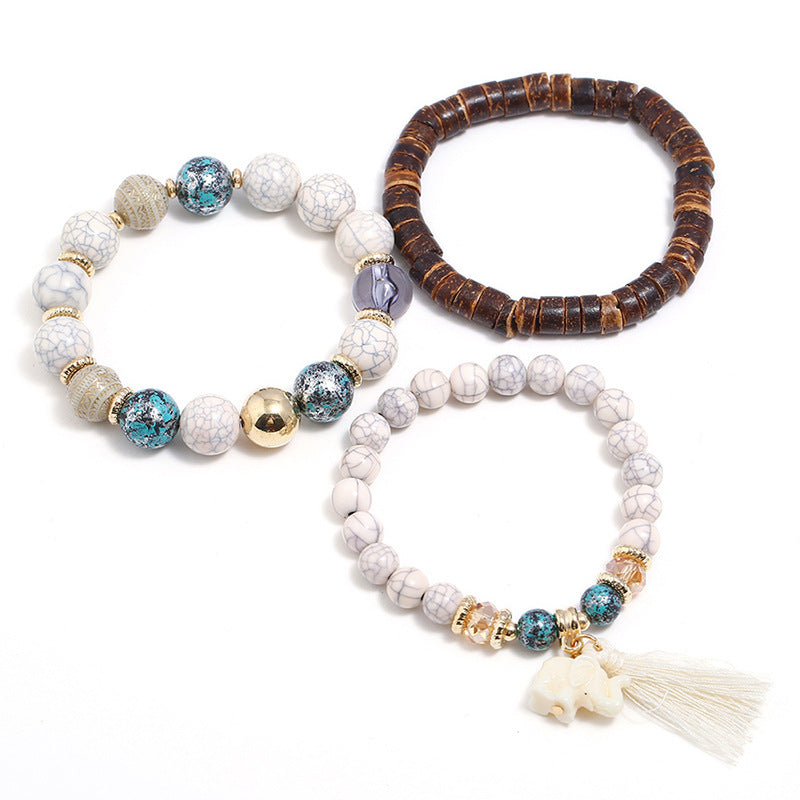 Set Cavigliera con Ciondolo Ananas Minimalista con Nappe Blu e Nere per Bambini, Cavigliera in Lega con Accento a Stella