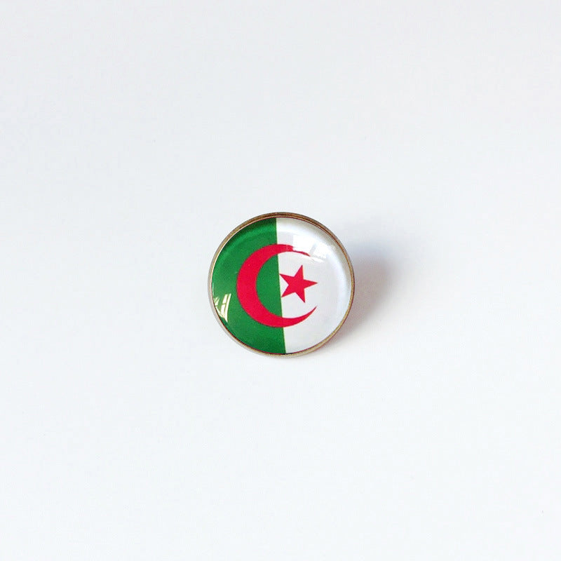 Pin de Solapa de Aleación Esmaltado Personalizado con Diseño de Bandera del Mundo para Hombres y Mujeres