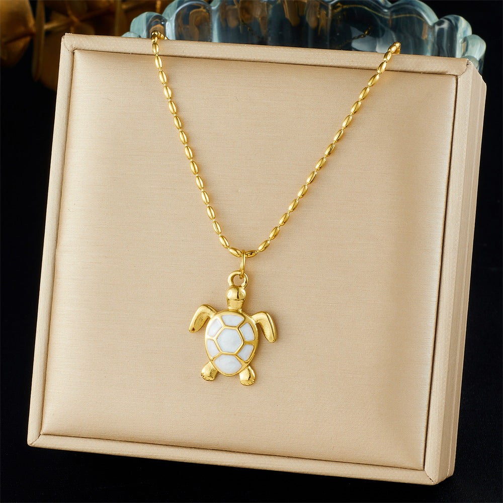 Vintage Gold Plated Stainless Steel Star Butterfly Animal Hollow Pendant Necklace for Women