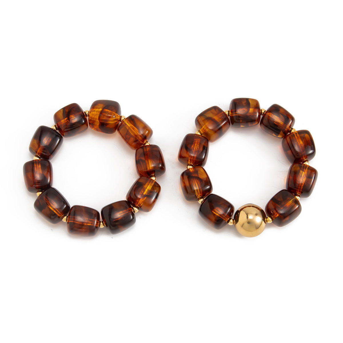 Vintage Geometric Gradient Resin Bracelet for Women