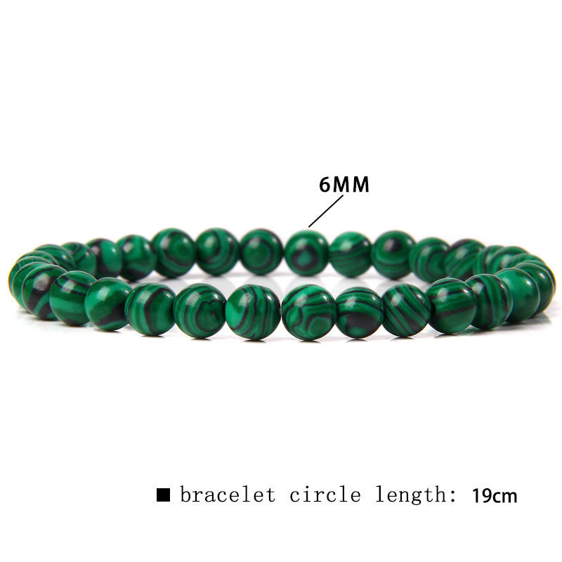 Elegant Casual Geometric Natural Agate Beaded Bracelet Unisex 6mm