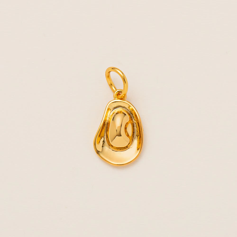 Ciondolo Bar Vintage in Acciaio Inossidabile Placcato Oro 18K con Motivo Geometrico Sole, Luna e Stella