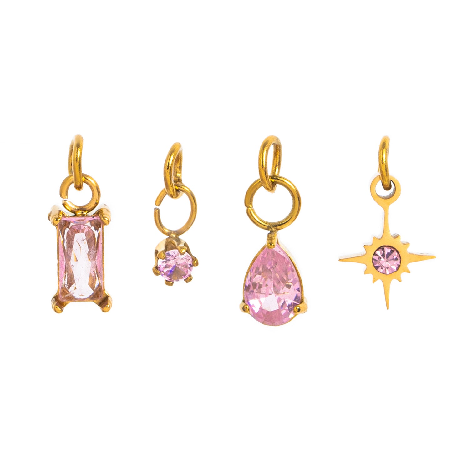 Collana con ciondolo a stella in acciaio inossidabile placcato oro 18 carati con catena di mais unisex per ciondoli fai da te