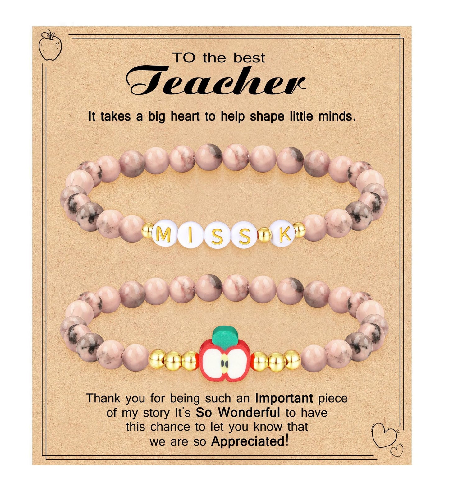 Minimalist Zebra Print Letter Geometric Hand-woven Bracelet Set for Women