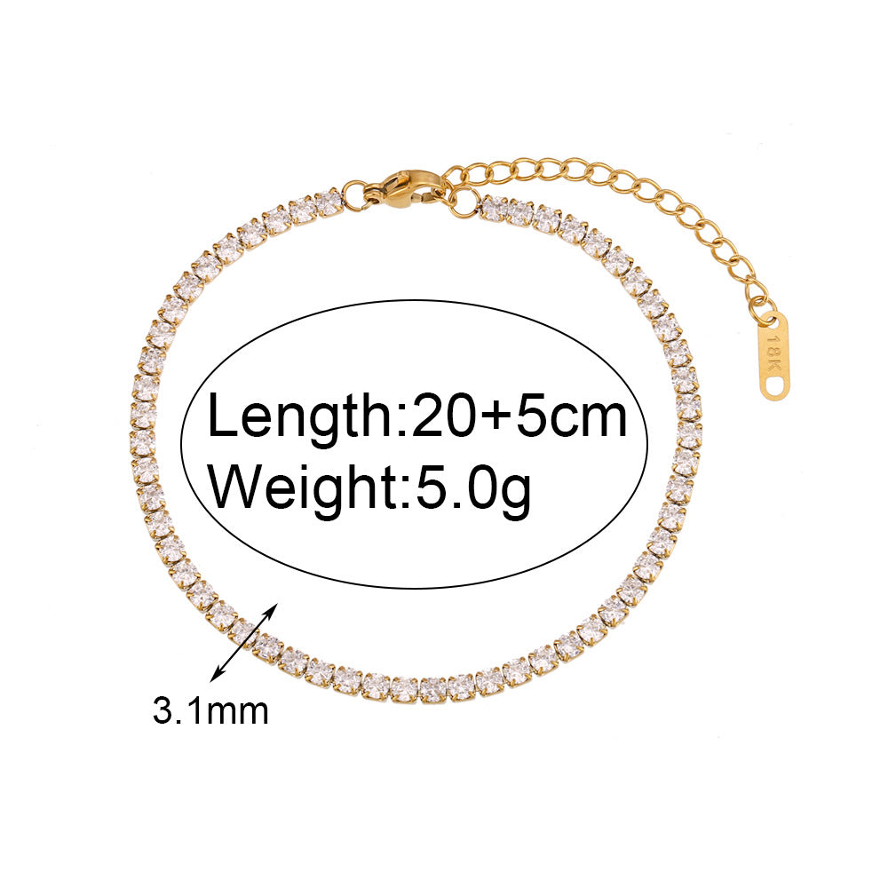 Tobillera Minimalista Geométrica de Perlas de Agua Dulce para Mujer con Zirconia Microincrustada en Cadena de Cuerda de Cáñamo