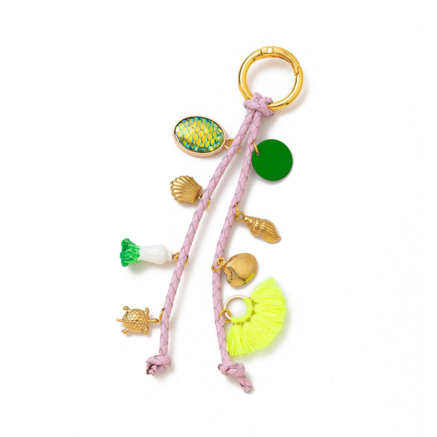 Vintage Sweet Heart Shell Conch Fish Bone Alloy Plated Charm Bar Pendant for Bag Bracelet DIY Accessories