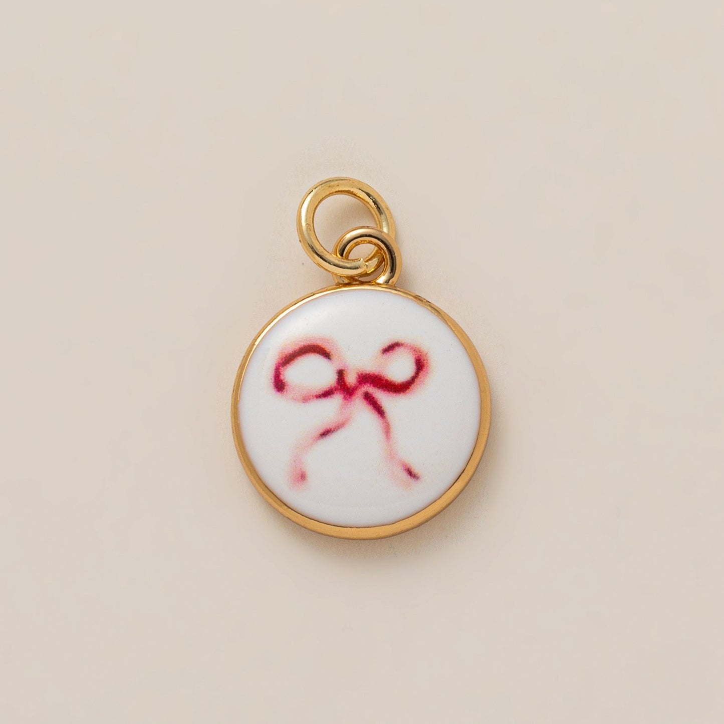 Heart Floral Plated Brass Charm Bar