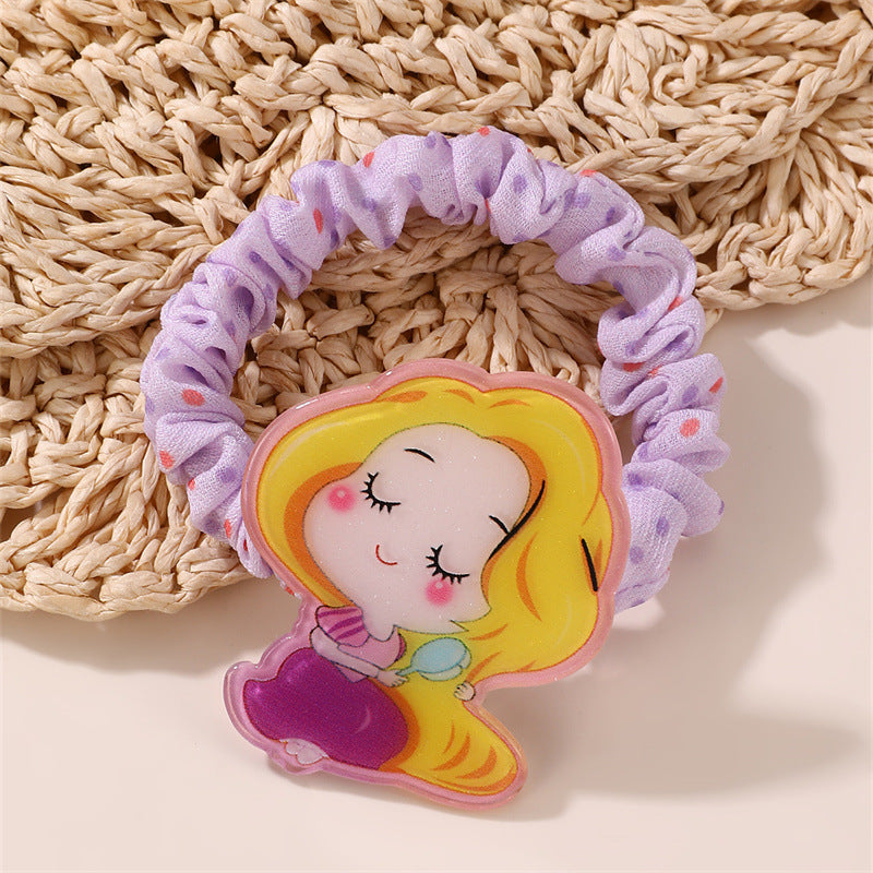 Cute Cartoon Cat Bow Hair Tie for Girls with Knitted Fabric Construction and Macaron Color Palette