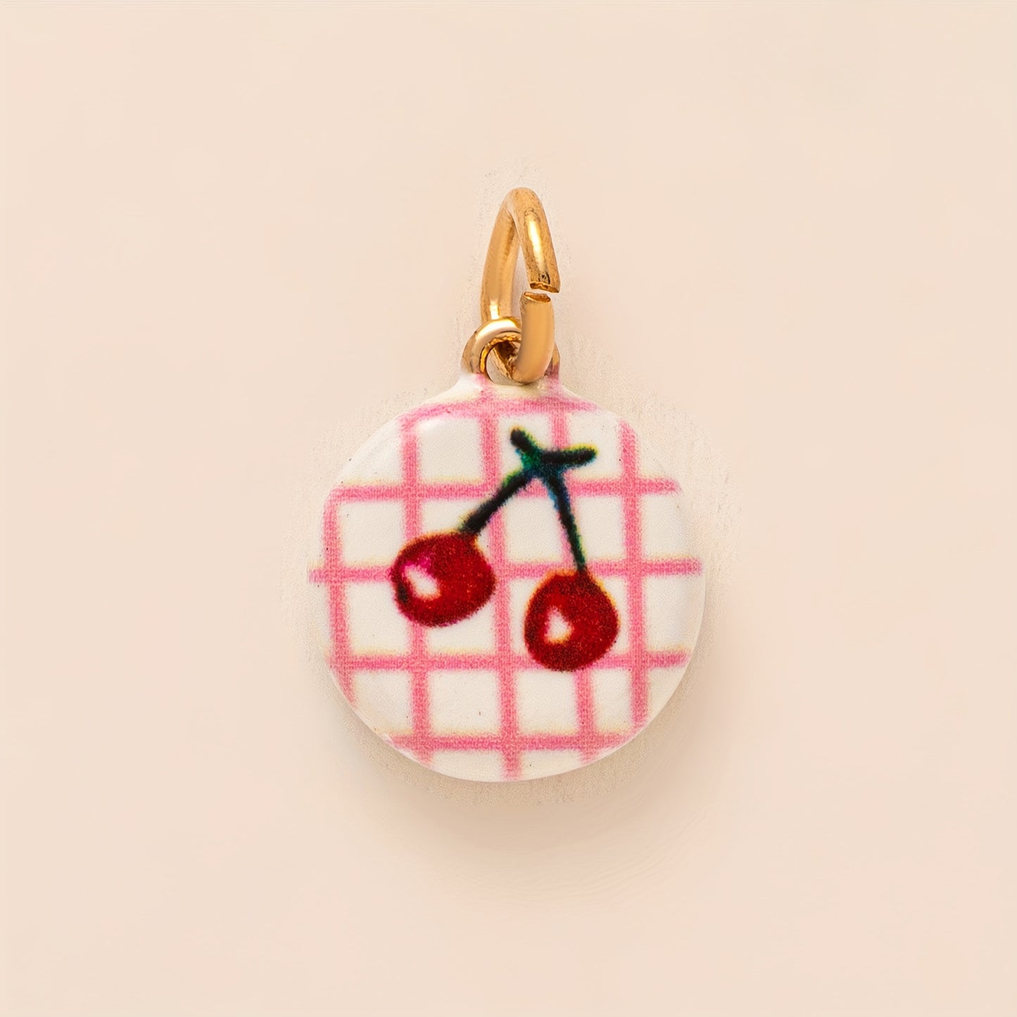 Minimalist Floral Pattern Brass PVD Plated Charm Bar