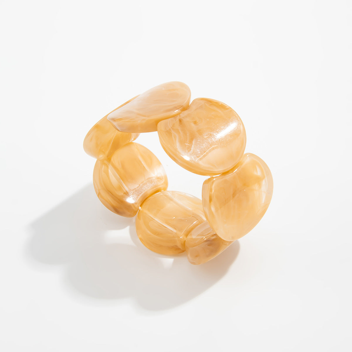 Vintage Geometric Gradient Acrylic Stretch Bracelet