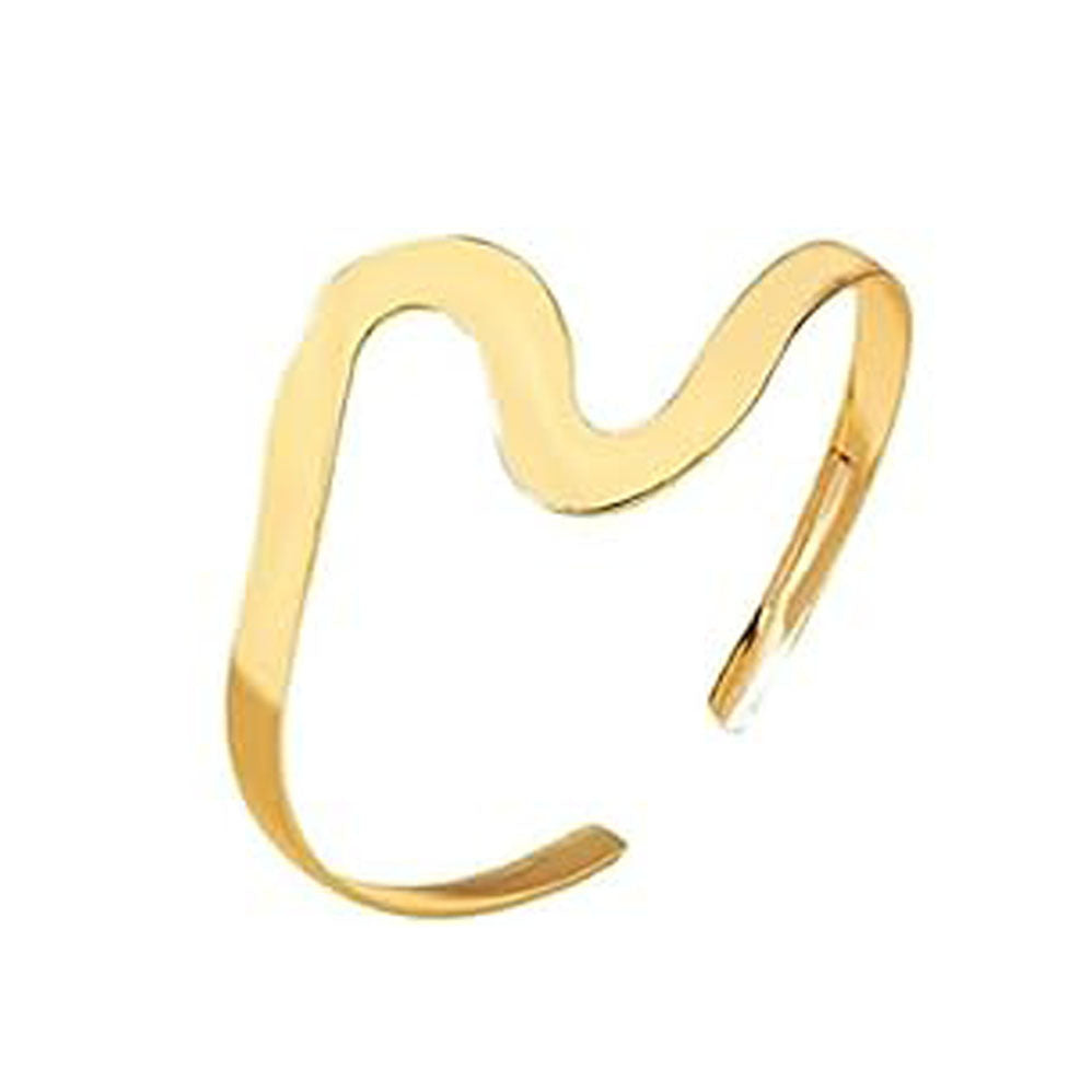 Punk Minimalist Moon Geometric Plated Alloy Arm Cuff for Women