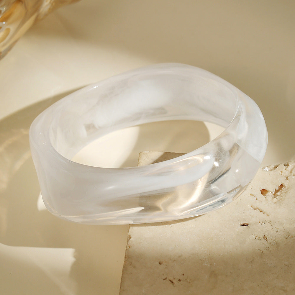 Geometric Marble Texture Acrylic Bracelet