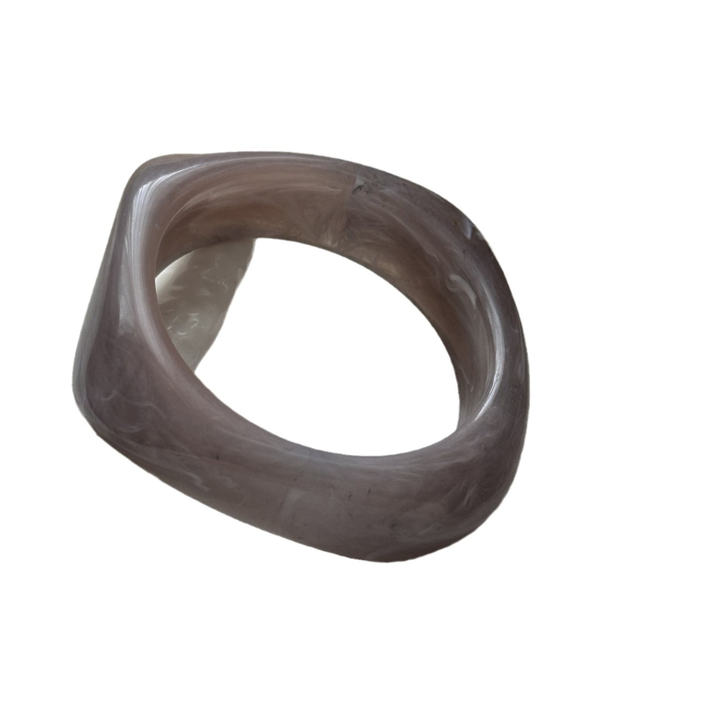 Bracciale placcato in acrilico geometrico traslucido