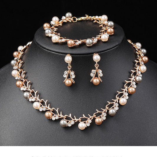 Minimalist Star Moon Cloud Universe Necklace and Earrings Set in Alloy with Electroplated Finish for Women