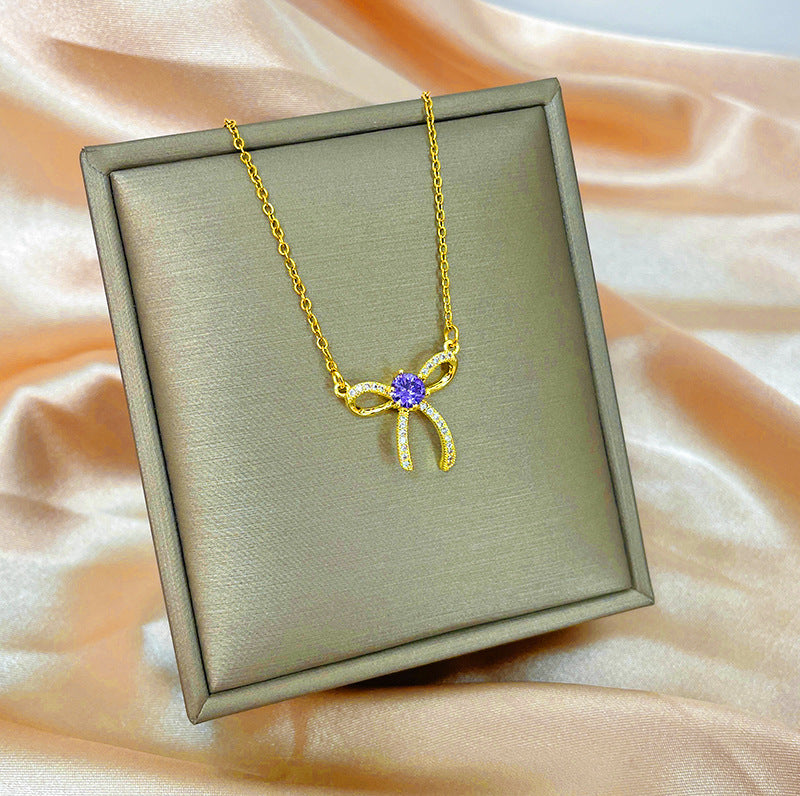 Minimalist Geometric Titanium Steel Necklace with Gold-Plated Copper Pendant and O-Chain for Women