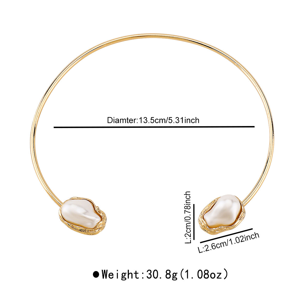 Collar geométrico de moda con base de aleación e incrustaciones de perlas simuladas para mujer