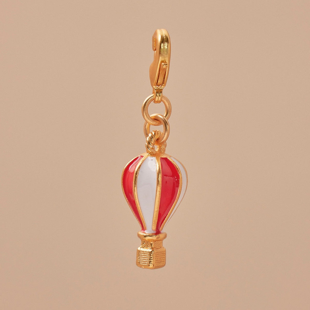 Vintage 18K Gold Plated Stainless Steel Airplane Pendant Charm Bar PVD