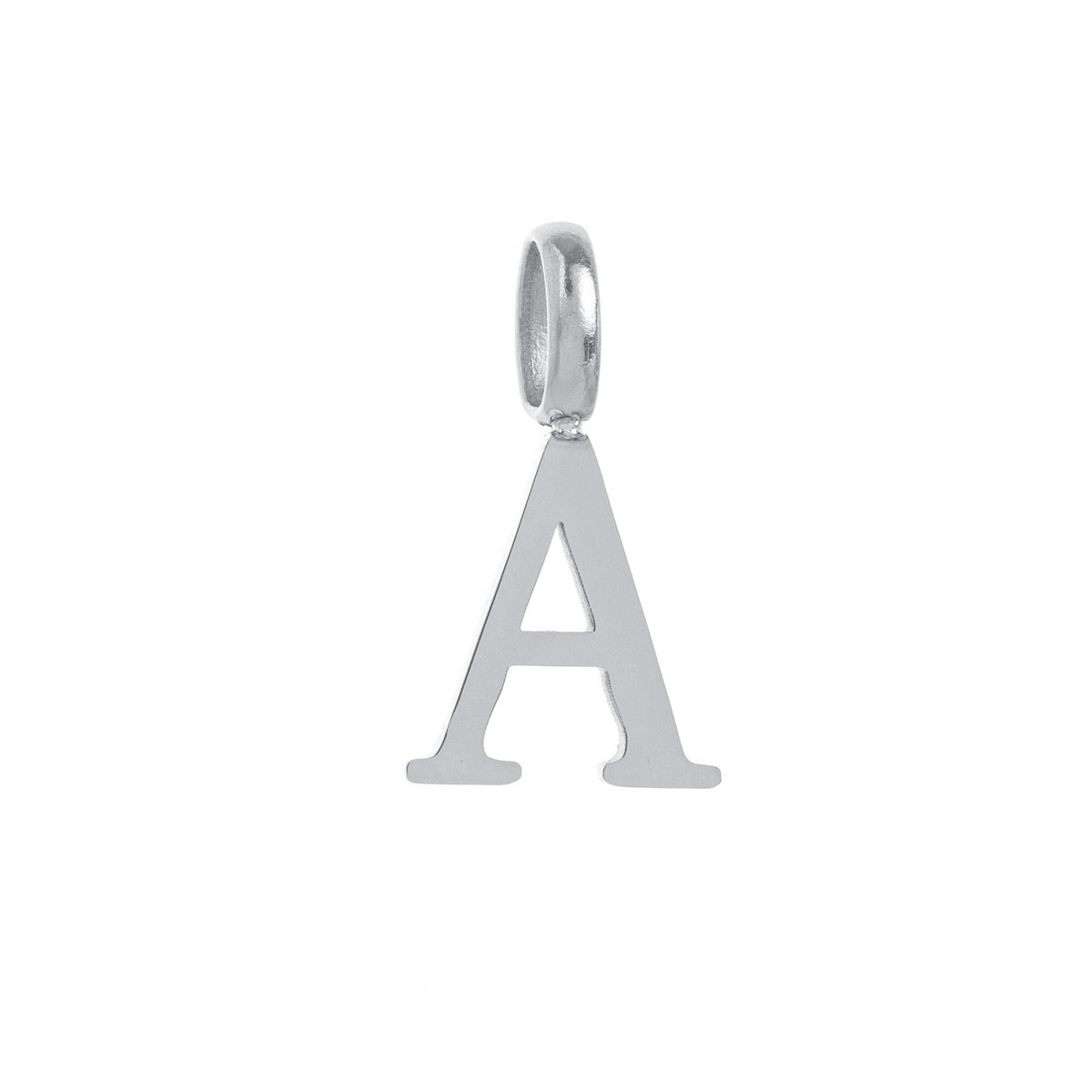 Minimalist Titanium Steel 18K Gold Plated PVD Letter Charm Bar