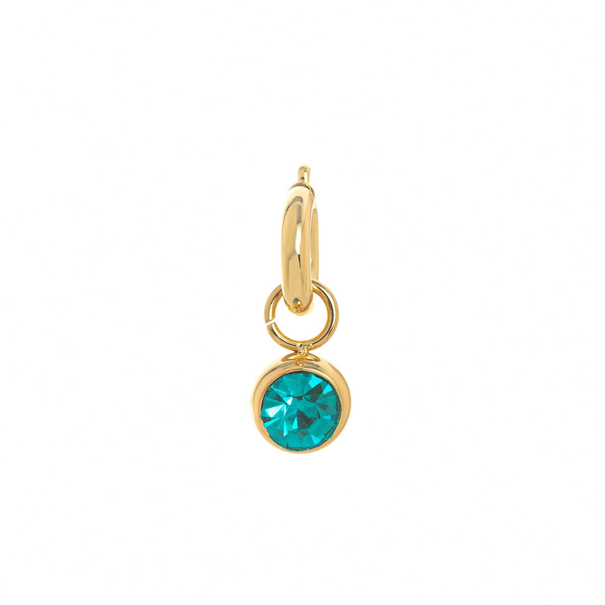 Vintage Geometric Stainless Steel 18K Gold PVD Plated DIY Charm Bar Necklace with 12 Birthstones