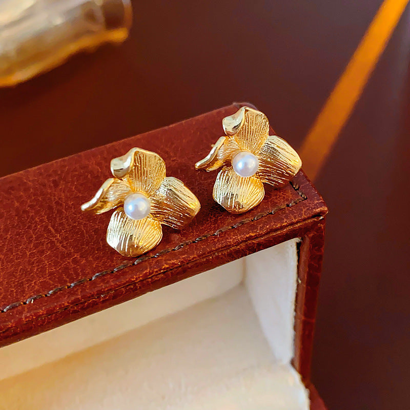 Vintage Floral Round Geometric Dangle Earrings with Silver-Plated Iron Base and 925 Sterling Silver Posts for Women