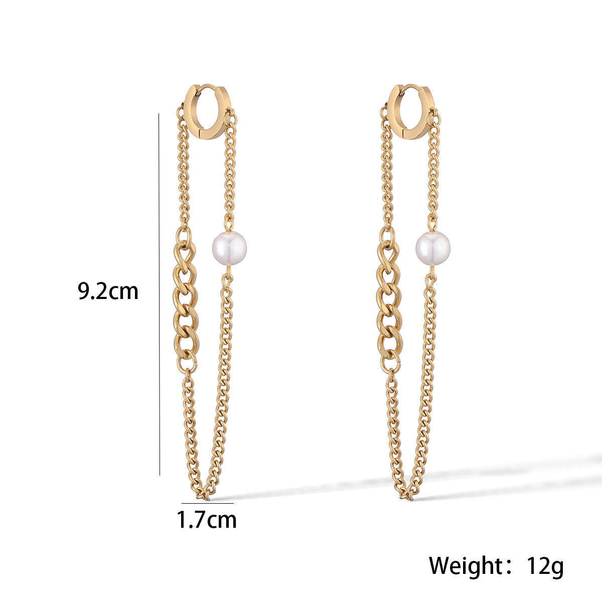 Orecchini a Nappa Geometrici Minimalisti in Acciaio Inox Placcato Oro 18K da Donna