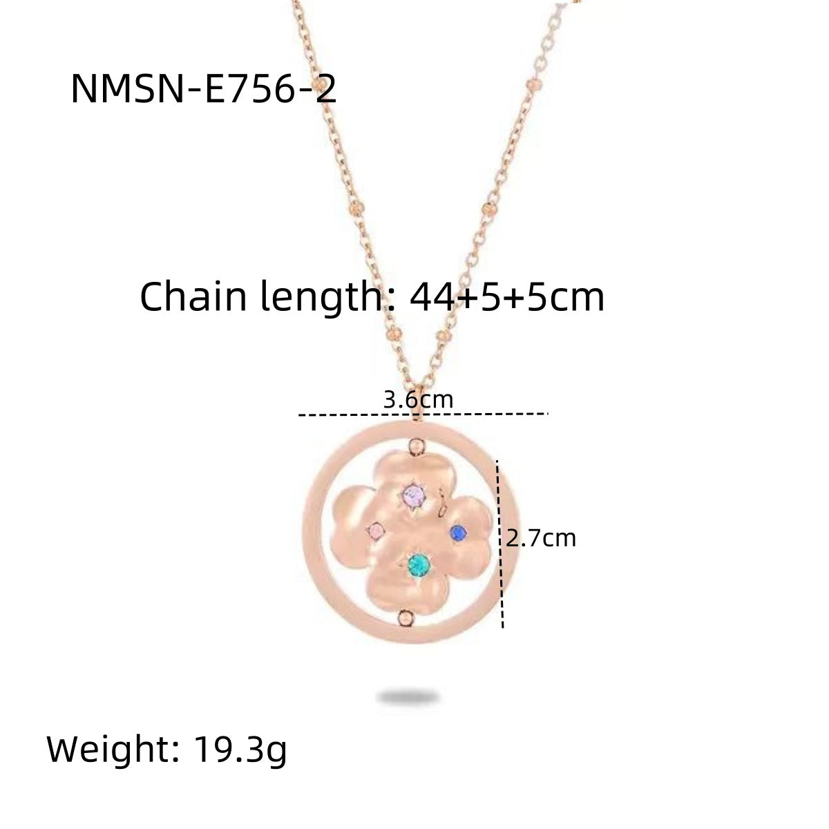Collana alla moda in stile OL con motivi geometrici in acciaio inossidabile e stelle in zirconia colorata, catena maglione in acciaio al titanio ipoallergenico