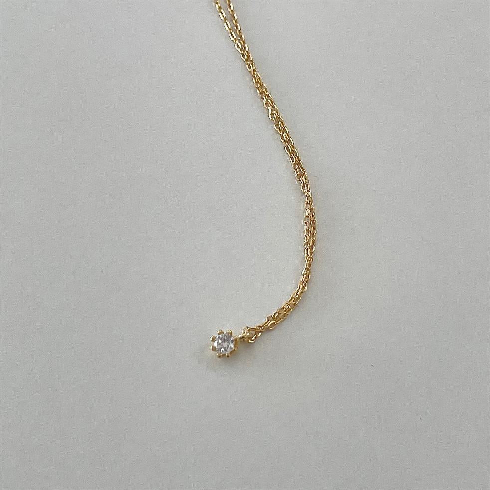 Collana con ciondolo a tulipano geometrico minimalista in argento sterling 925 placcato oro su catena snake