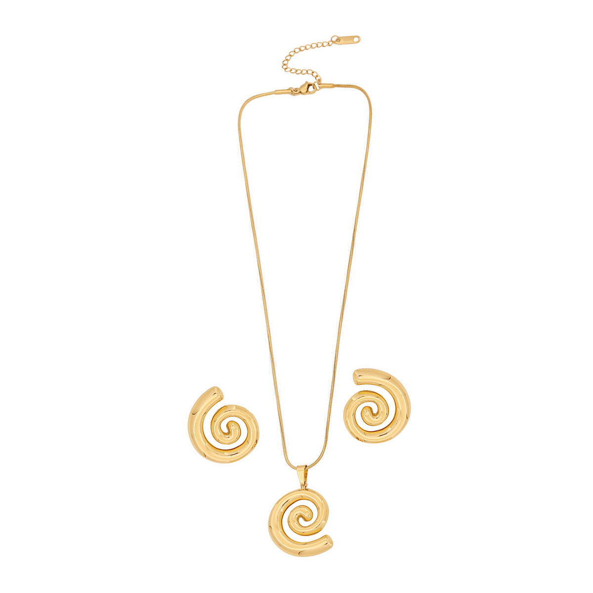 Collana lunga pendente stile geometrico da donna con goccia in acciaio al titanio e catena in lega galvanizzata