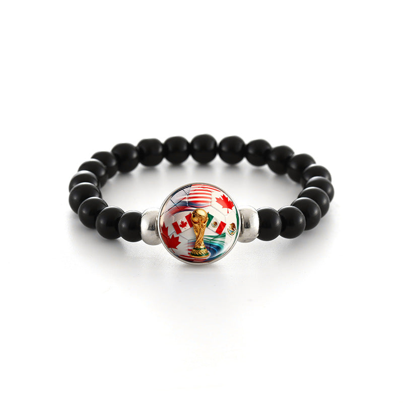 Braccialetto geometrico con perline di cristallo, gioielli alla moda unisex