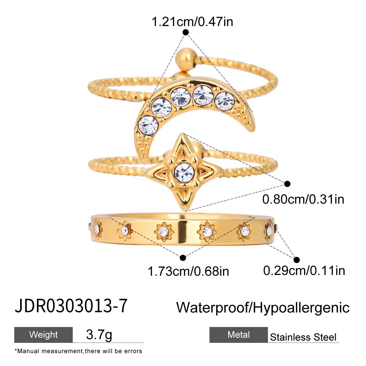 Minimalist Luxury Geometric Round PVD Stainless Steel Ring for Women