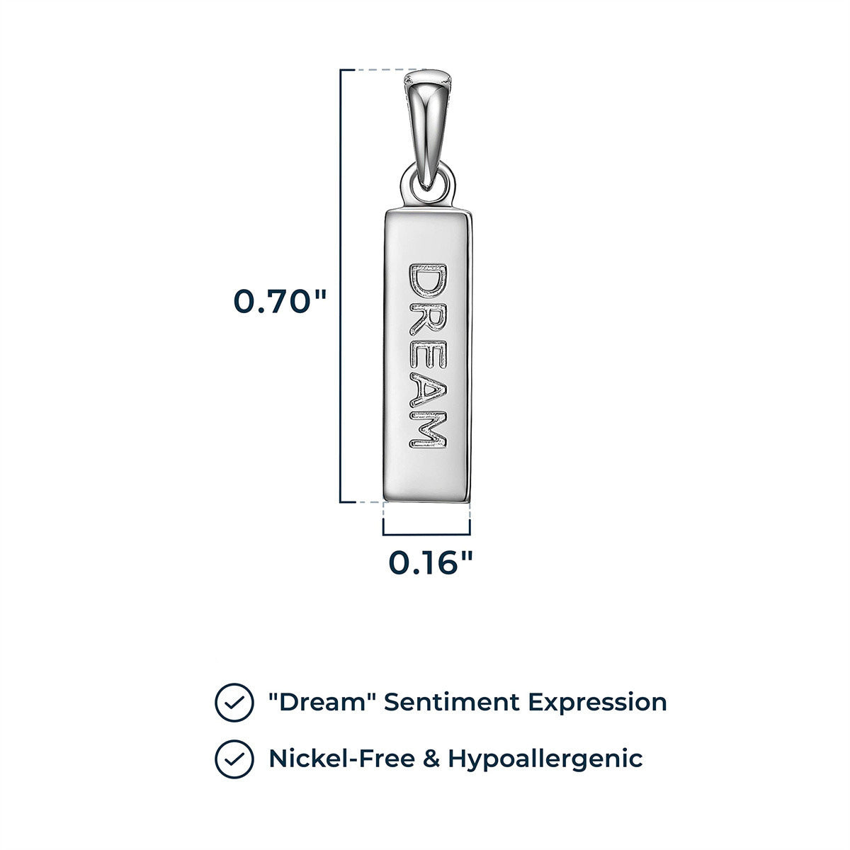 Minimalist Geometric Stainless Steel Pendant Necklace with Polished Titanium Steel Charm for Women