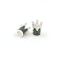 Plated Alloy Rhinestone Charm Bar