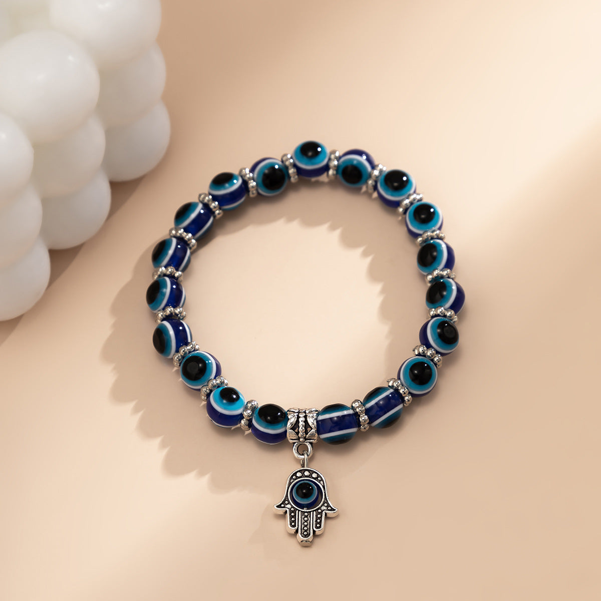 Minimalist Ethnic Acrylic Butterfly Evil Eye Beaded Bracelet for Women