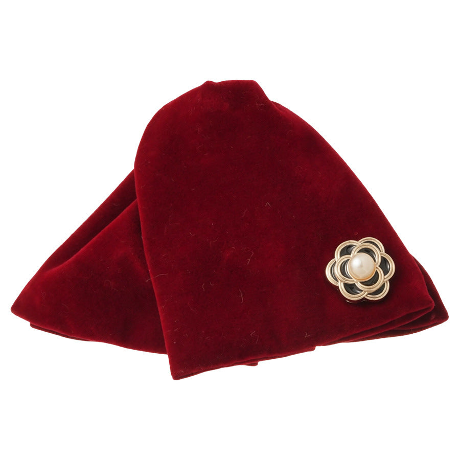 Fermaglio per Capelli a Triangolo in Tessuto Floreale Retrò per Donna con Lavorazione Artigianale, Accessorio per Capelli Ispirato al Vintage per Autunno e Inverno